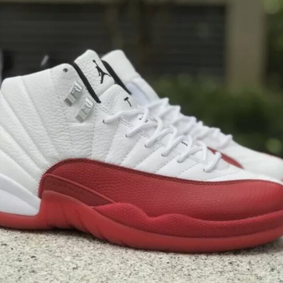 White Red Air Jordan 12 Basketball Mens Shoes - Picture 7 of 12